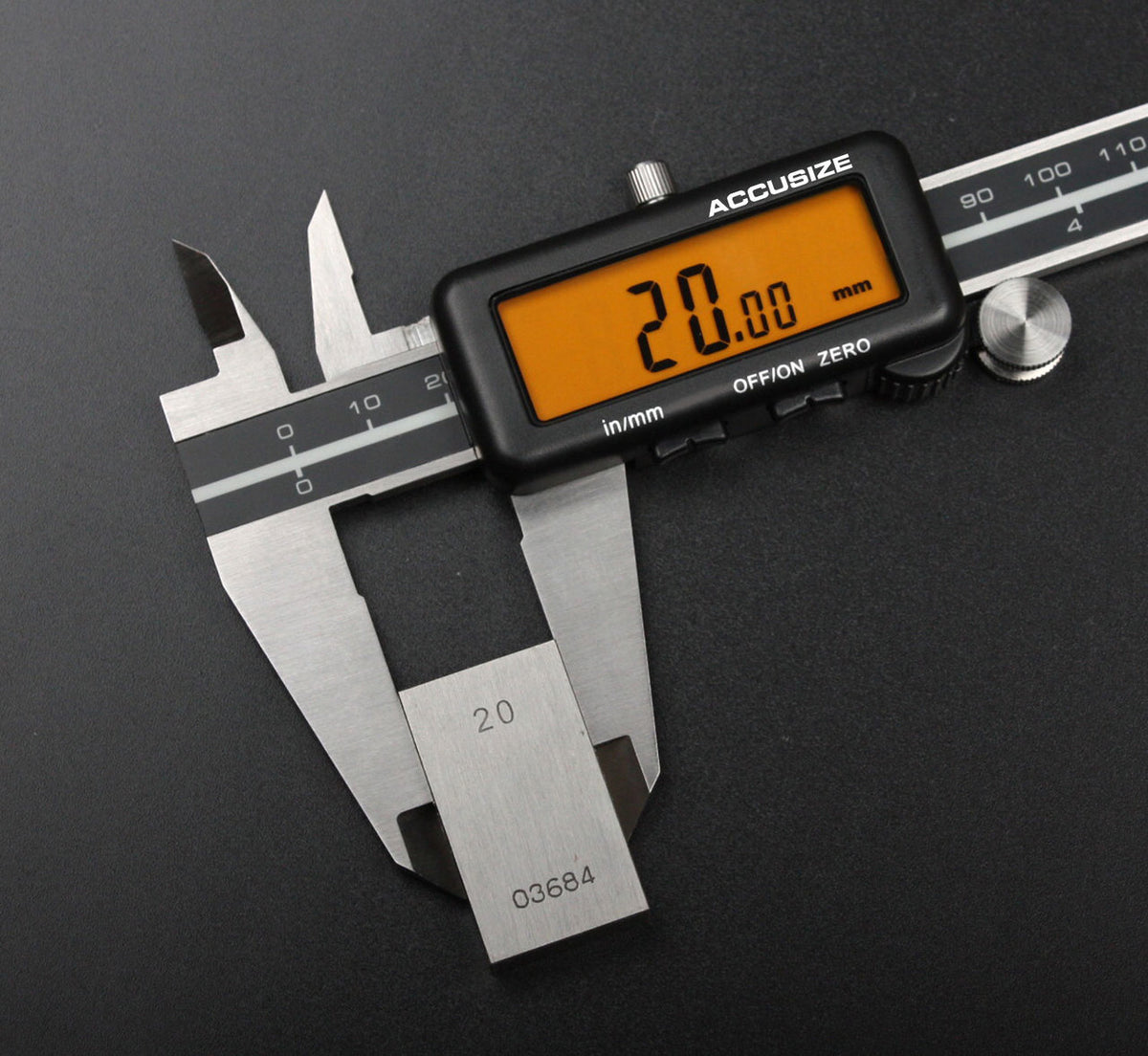 Full Screen Yellow LCD Electronic Digital Caliper, Metric/Inch