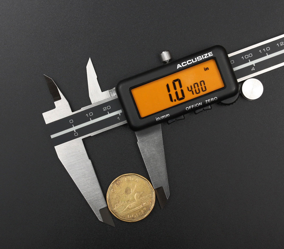 Full Screen Yellow LCD Electronic Digital Caliper, Metric/Inch