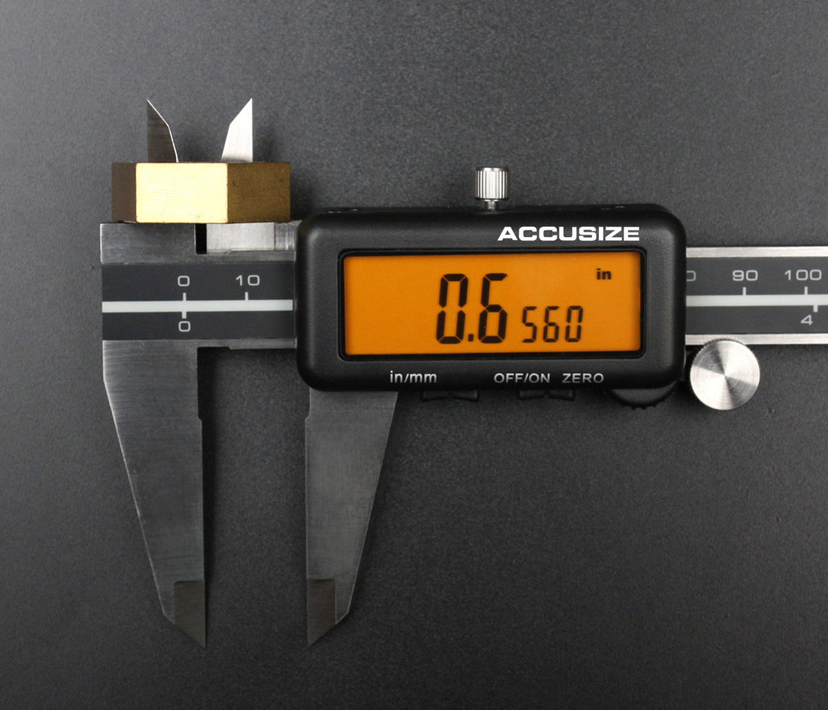 Full Screen Yellow LCD Electronic Digital Caliper, Metric/Inch