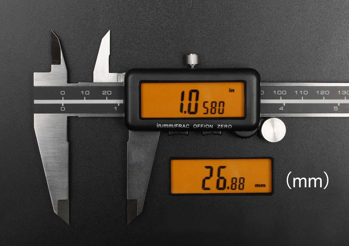 Full Screen Yellow LCD Electronic Digital Caliper, Metric/Inch