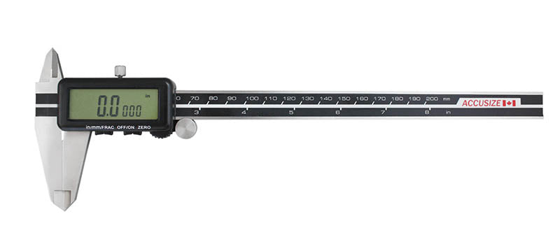 Full Screen LCD Electronic Digital Caliper, Metric/Inch/Fractional