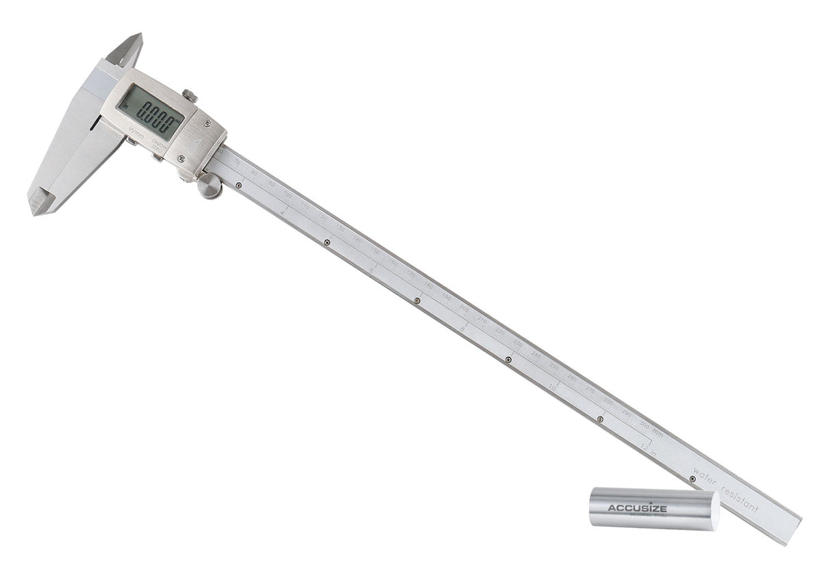 12'' Ip67 Water/Oil Resistant Electronic Digital Caliper, Metric/Inch, 1199-W636