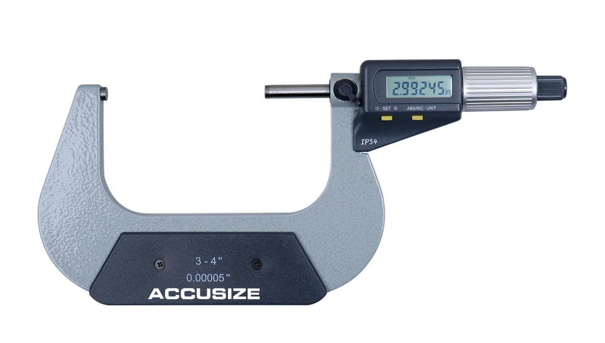 Micromètres numériques électroniques à 2 touches, IP54, type à coudre à cliquet