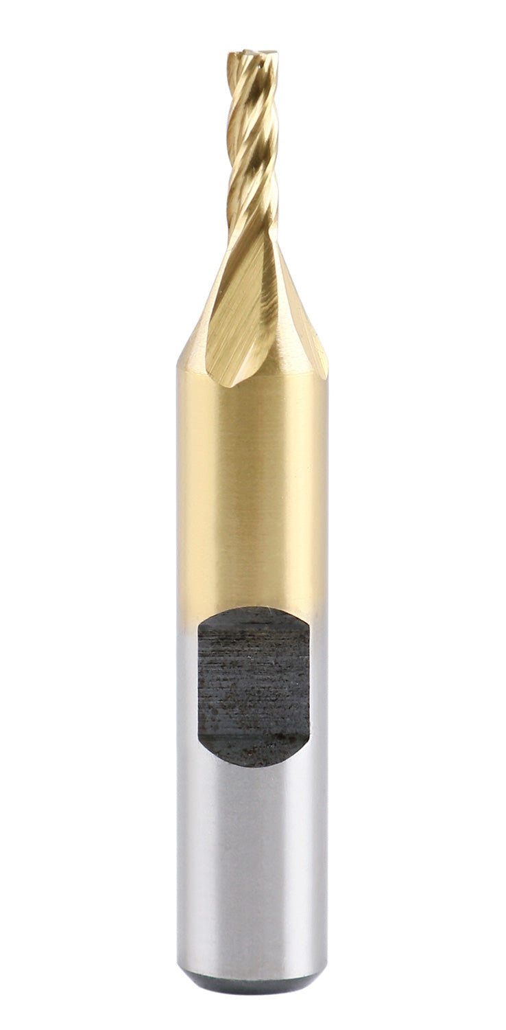 H.S.S. End Mills, TIN Coated, 4 Flute