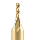 Fraises d'extrémité H.S.S., revêtues d'étain, 4 cannelures