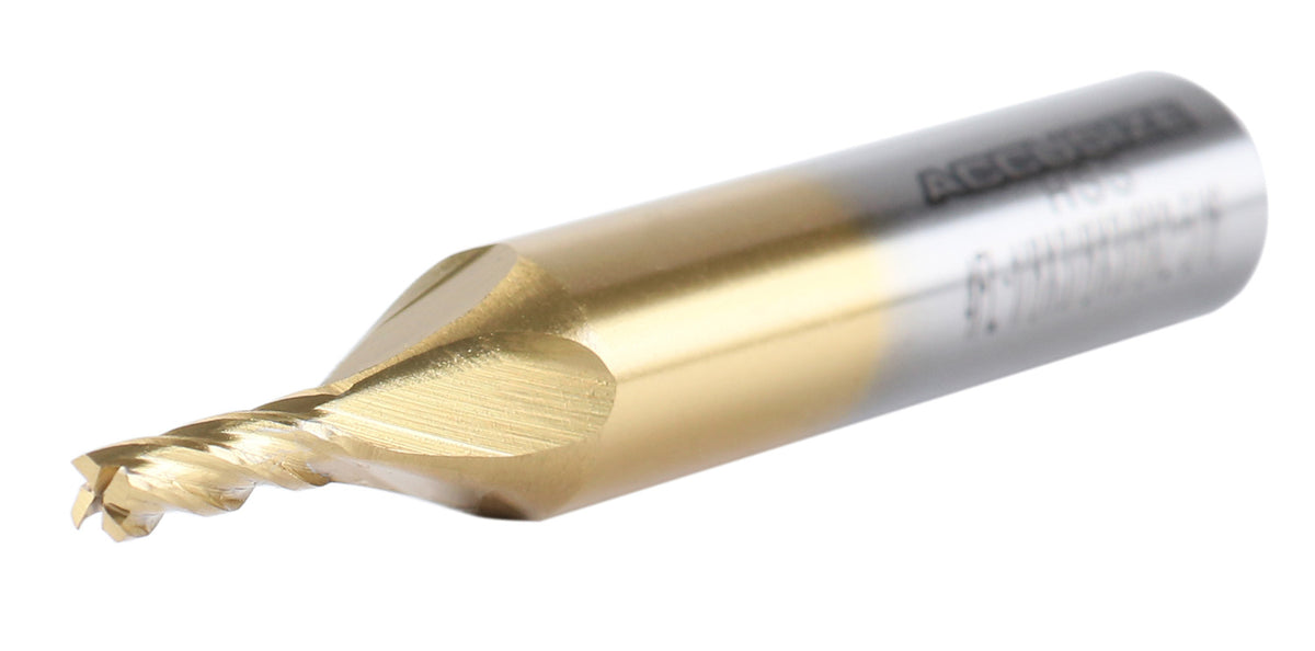 H.S.S. End Mills, TIN Coated, 4 Flute