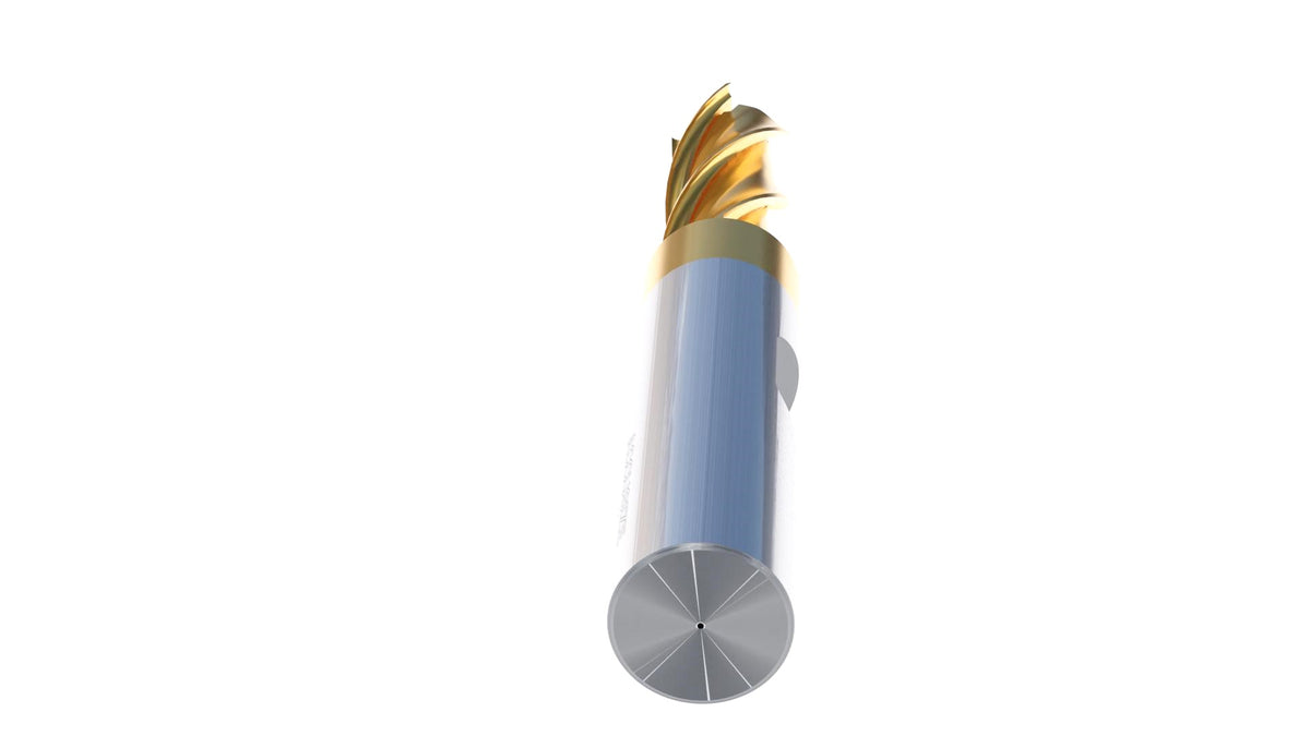 H.S.S. End Mills, TIN Coated, 4 Flute