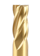 3/8'' Dia, 3/8'' Shk Dia, 3/4'' Flt Length, 2-1/2'' Oal, H.S.S. Finishing, Tin Coating End Mill, 1400-3209