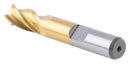 3/8'' Dia, 3/8'' Shk Dia, 3/4'' Flt Length, 2-1/2'' Oal, H.S.S. Finishing, Tin Coating End Mill, 1400-3209
