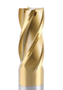 Fraises d'extrémité H.S.S., revêtues d'étain, 4 cannelures