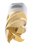 Fraises d'extrémité H.S.S., revêtues d'étain, 4 cannelures