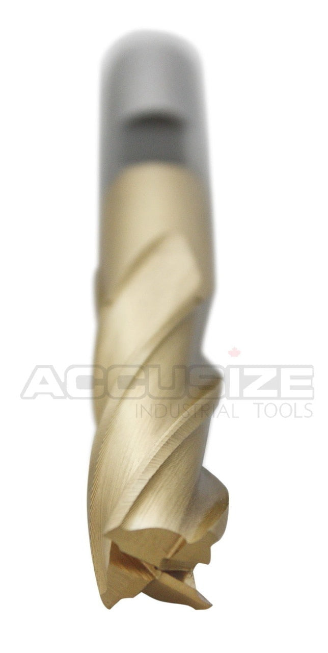 H.S.S. End Mills, TIN Coated, 4 Flute