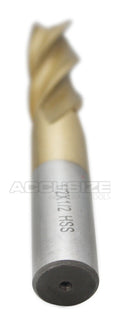 Fraises d'extrémité H.S.S., revêtues d'étain, 4 cannelures