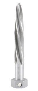 Alésoir à pont, alésoir d'alignement H.S.S., flûte spirale, tige hexagonale