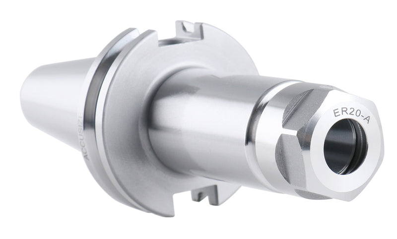 Cat40 V-Flange Collet Chuck for Er20 Collets, Draw Bar Thread 5/8-11'', 8000 RPM, with A Projection Length 4'', 1601-0030
