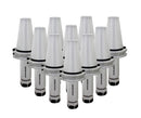 1601-0010x10, 10 Pcs CAT40-ER16 Chuck, V-Flange Collet Chuck w/ 4'' Gage Length