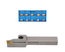 Porte-rainures et coupures indexables robustes avec embouts GTN extra 10 enrobés en carbure étN, 3/8", 1/2', 3/4", & 1", main droite