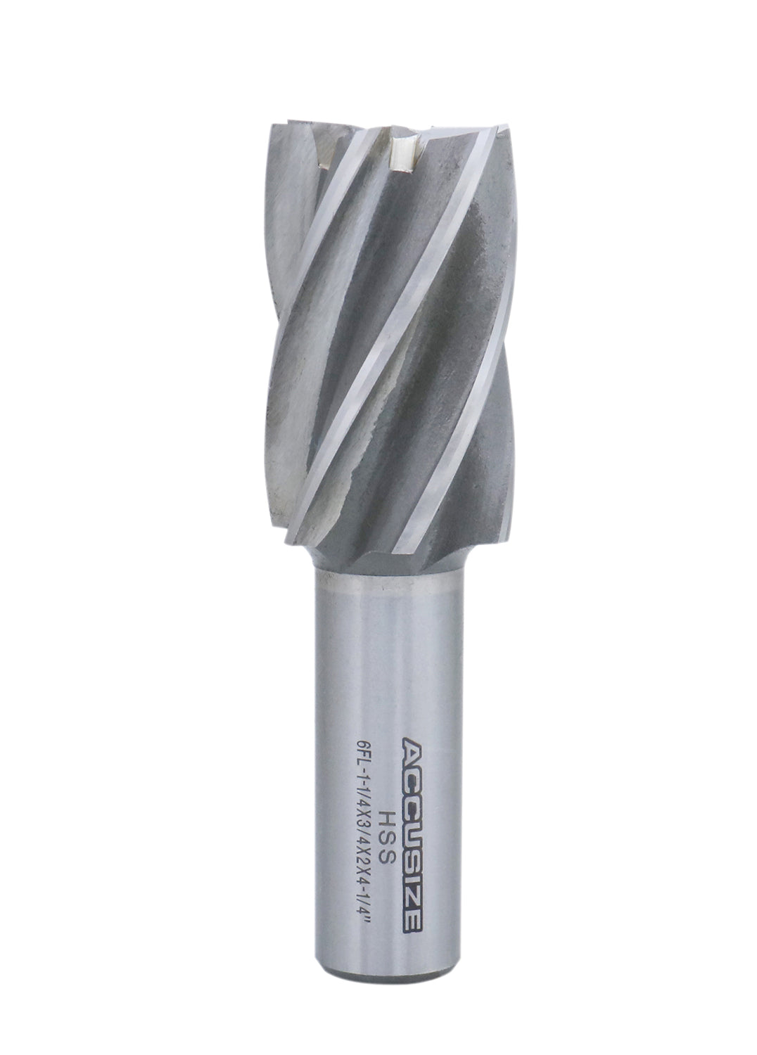 6 Pc Multi Flute Bridgeport H.S.S. End Mills Set, 3/4'' Shank, 4 and 6 Flute, Cutting Dia from 3/4'' to 1-1/2'', 1822-0206