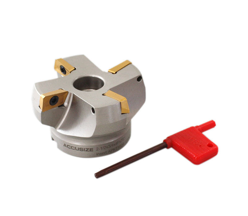 75 Degree Indexable Face Mills with Carbide APKT1604 Inserts