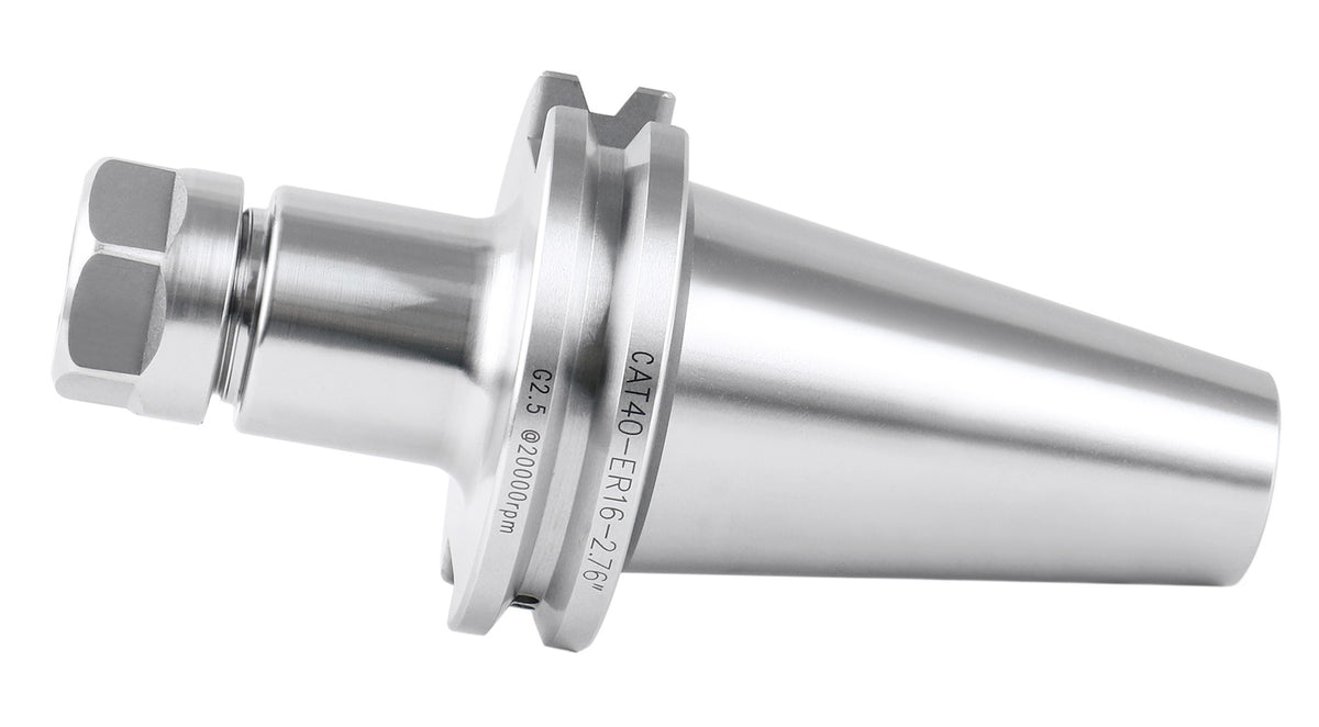 Cat40 to Er16, 2.76'', Premium Cat40 V-Flange Collet Chucks, Balanced to 20,000 RPM at G2.5, 2001-0005