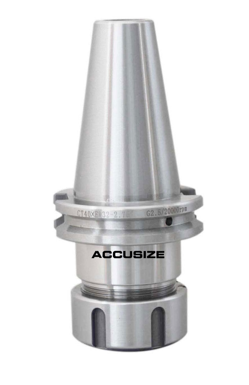 Premium V-Flange  CAT40 and BT40 to ER Style Collet Chucks, Balanced to 20,000 RPM at G2.5