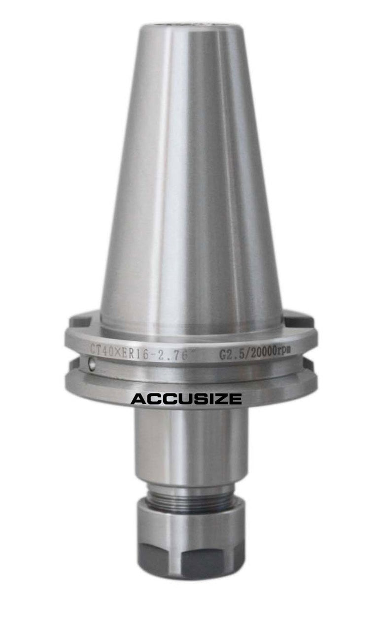 2001-0005x10, 10 Pcs Premium CAT40-ER16 V-Flange Collet Chucks, Proj. Length 2.76" Balanced to 20,000 RPM at G2.5