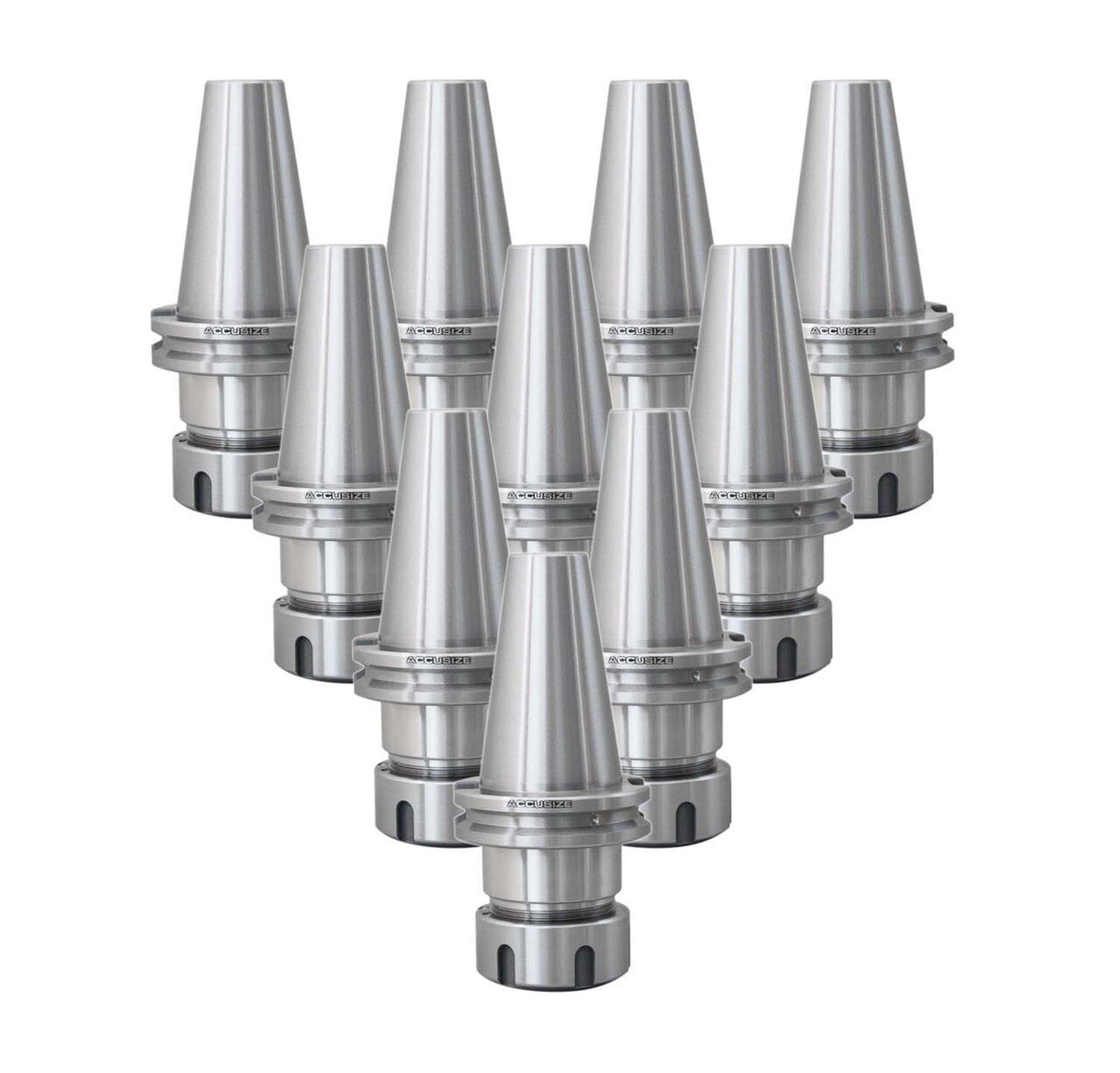 2001-0015x10, 10 Pcs Premium CAT40-ER32 V-Flange Collet Chucks, Proj. Length 2.76", Balanced to 20,000 RPM at G2.5