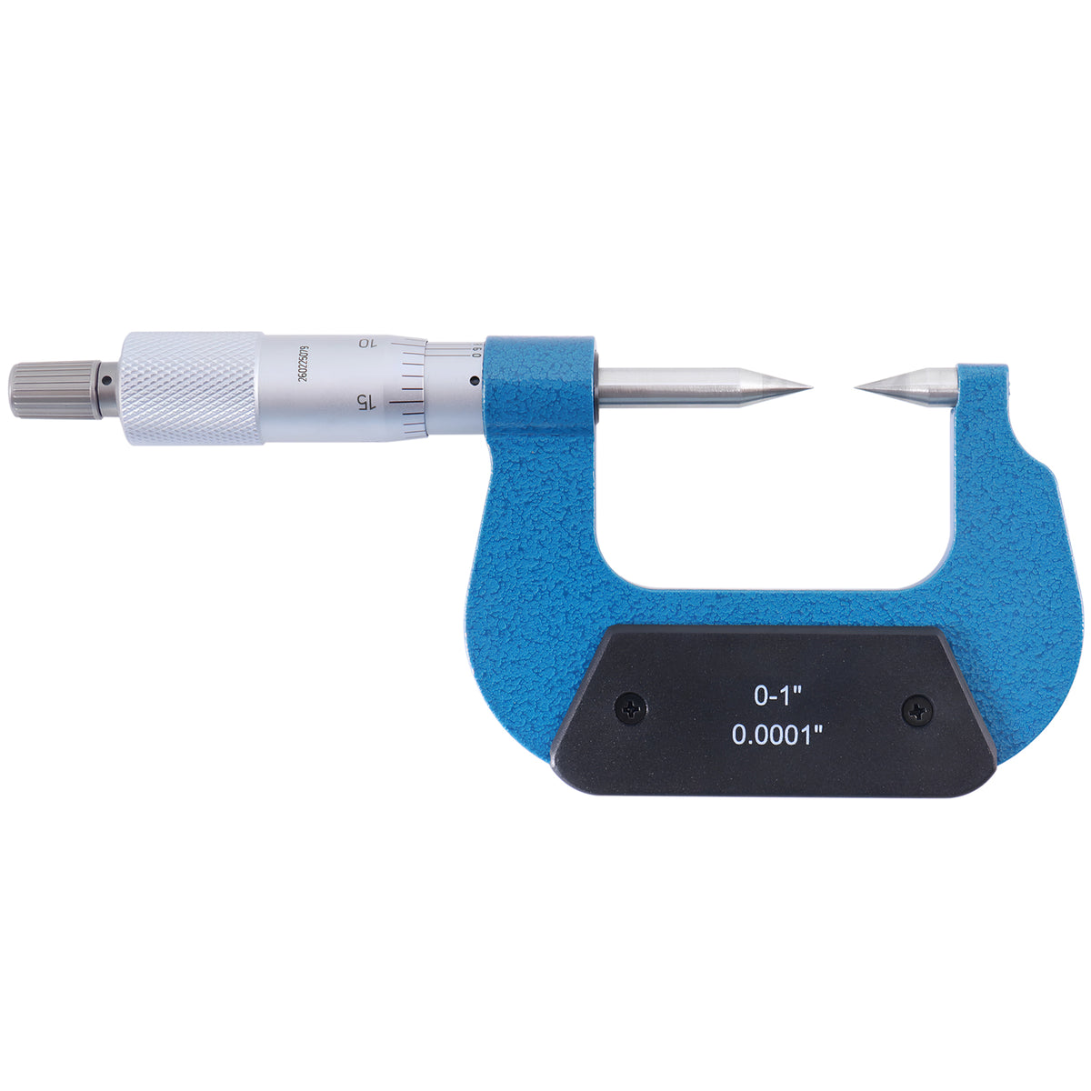 Accusize 0-1 in Point Micrometer 0.0001 in Grad, Carbide Tip