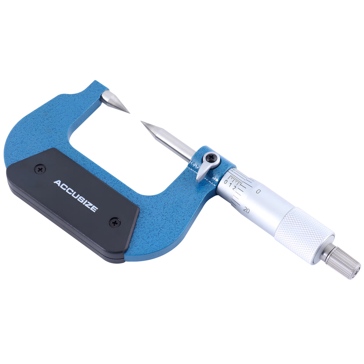 Accusize 0-1 in Point Micrometer 0.0001 in Grad, Carbide Tip