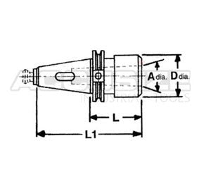 CAT40 Caterpillar V-Flange to Morse Taper Adaptors