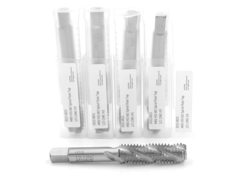 Tarauds à flûte spirale HSS, ANSI, sol, 10 pcs/set ou 5 pcs/set