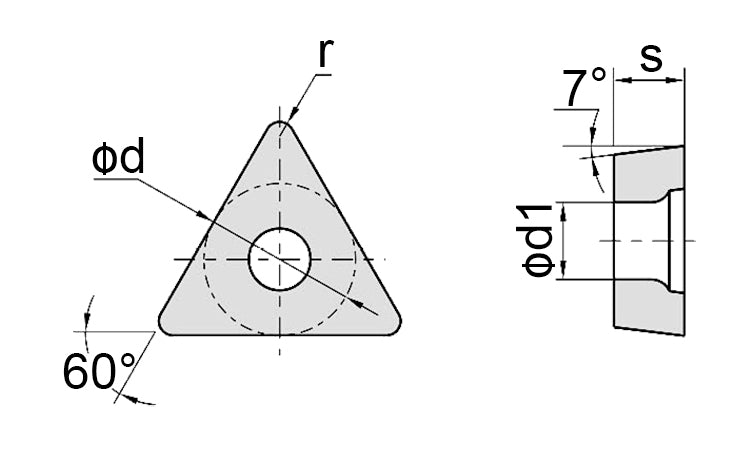 Carbide Inserts, TCGT, for Machining Aluminum, 10 Pcs/Set