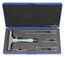 0-6'' by 4'' Base Depth Micrometer, 0.001'' Resolution, 6 Rods, 2025-4201