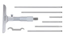 0-6'' by 4'' Base Depth Micrometer, 0.001'' Resolution, 6 Rods, 2025-4201