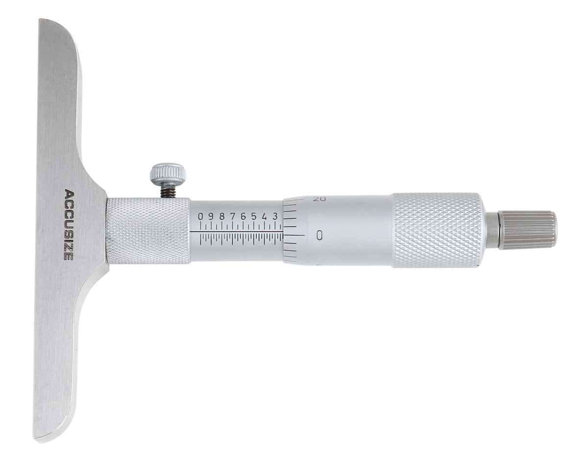 0-6'' by 4'' Base Depth Micrometer, 0.001'' Resolution, 6 Rods, 2025-4201