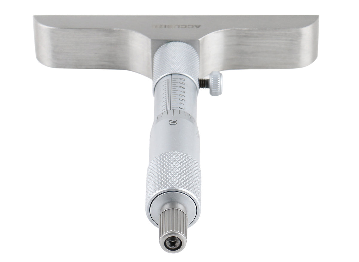 0-6'' by 4'' Base Depth Micrometer, 0.001'' Resolution, 6 Rods, 2025-4201