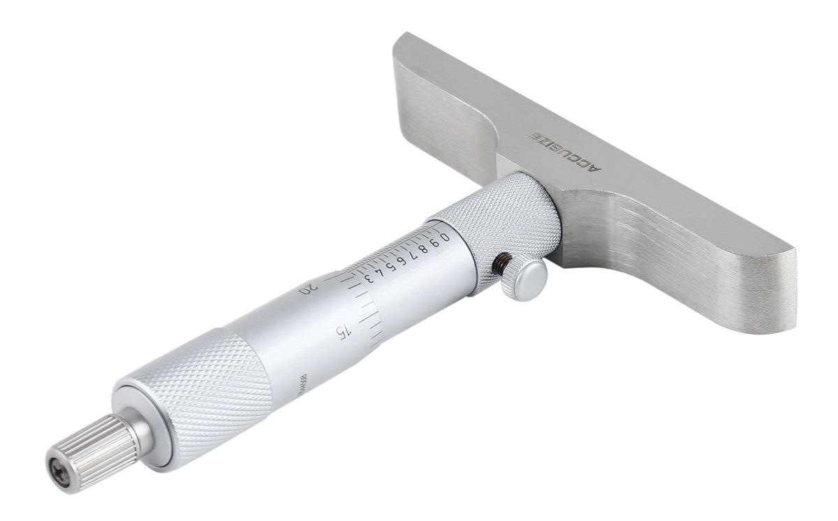 0-6'' by 4'' Base Depth Micrometer, 0.001'' Resolution, 6 Rods, 2025-4201