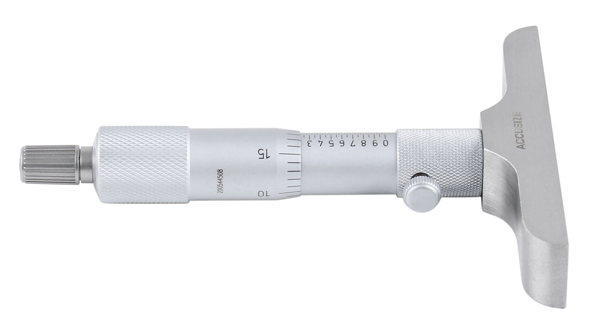 0-6'' by 4'' Base Depth Micrometer, 0.001'' Resolution, 6 Rods, 2025-4201