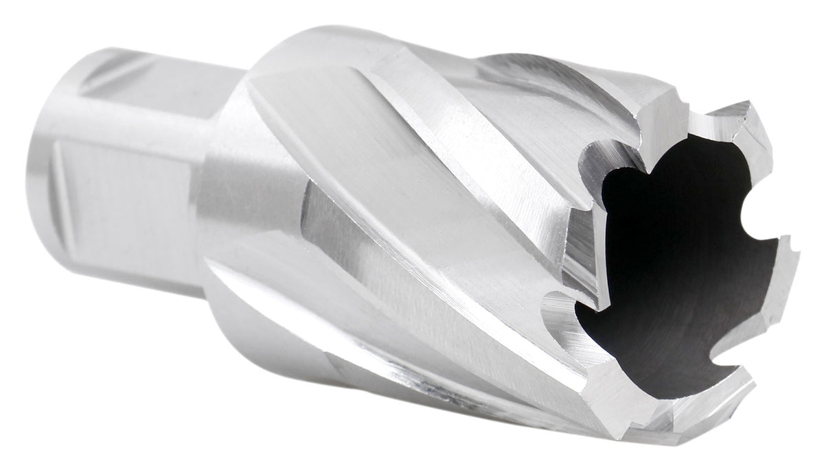 Fraises annulaires H.S.S. de 1" Profondeur de coupe, avec tige Weldon 3/4" ou 1-1/4 po, Ground CBN, ANSI STANDARD
