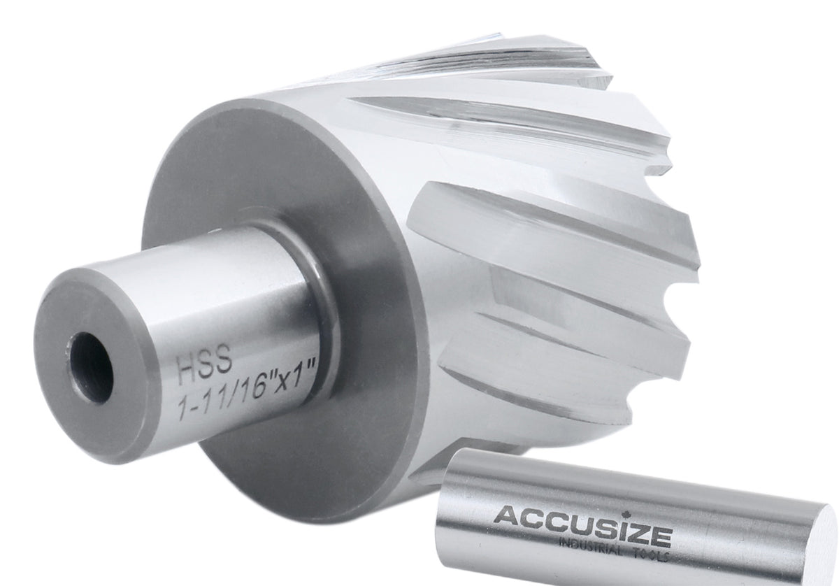 Fraises annulaires H.S.S. de 1" Profondeur de coupe, avec tige Weldon 3/4" ou 1-1/4 po, Ground CBN, ANSI STANDARD