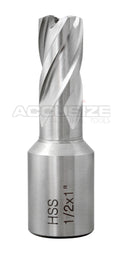 Fraises annulaires H.S.S. de 1" Profondeur de coupe, avec tige Weldon 3/4" ou 1-1/4 po, Ground CBN, ANSI STANDARD