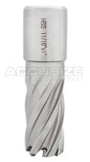 Fraises annulaires H.S.S. de 1" Profondeur de coupe, avec tige Weldon 3/4" ou 1-1/4 po, Ground CBN, ANSI STANDARD