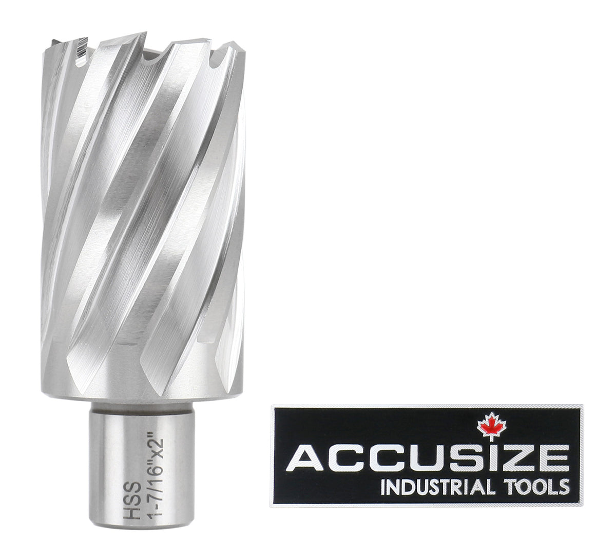 1-7/16'' Cutting Dia, 3/4'' Weldon Shank, 2'' Cutting Depth H.S.S. Annular Cutters, 2081-2028