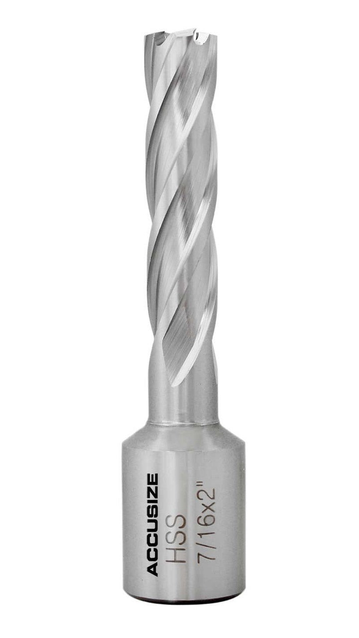 Lot de 8 couteaux annulaires HSS de 2 po de profondeur, 7/16", 9/16", 11/16", 13/16", 15/16", 1-1/16", HCS2-0000