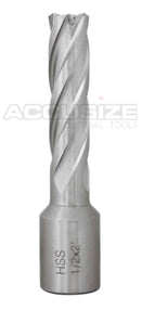 Fraises annulaires H.S.S. de 2" Profondeur de coupe avec tige Weldon 3/4" ou 1-1/4 po, sol CBN, norme ANSI