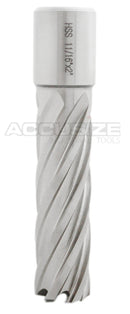 Fraises annulaires H.S.S. de 2" Profondeur de coupe avec tige Weldon 3/4" ou 1-1/4 po, sol CBN, norme ANSI