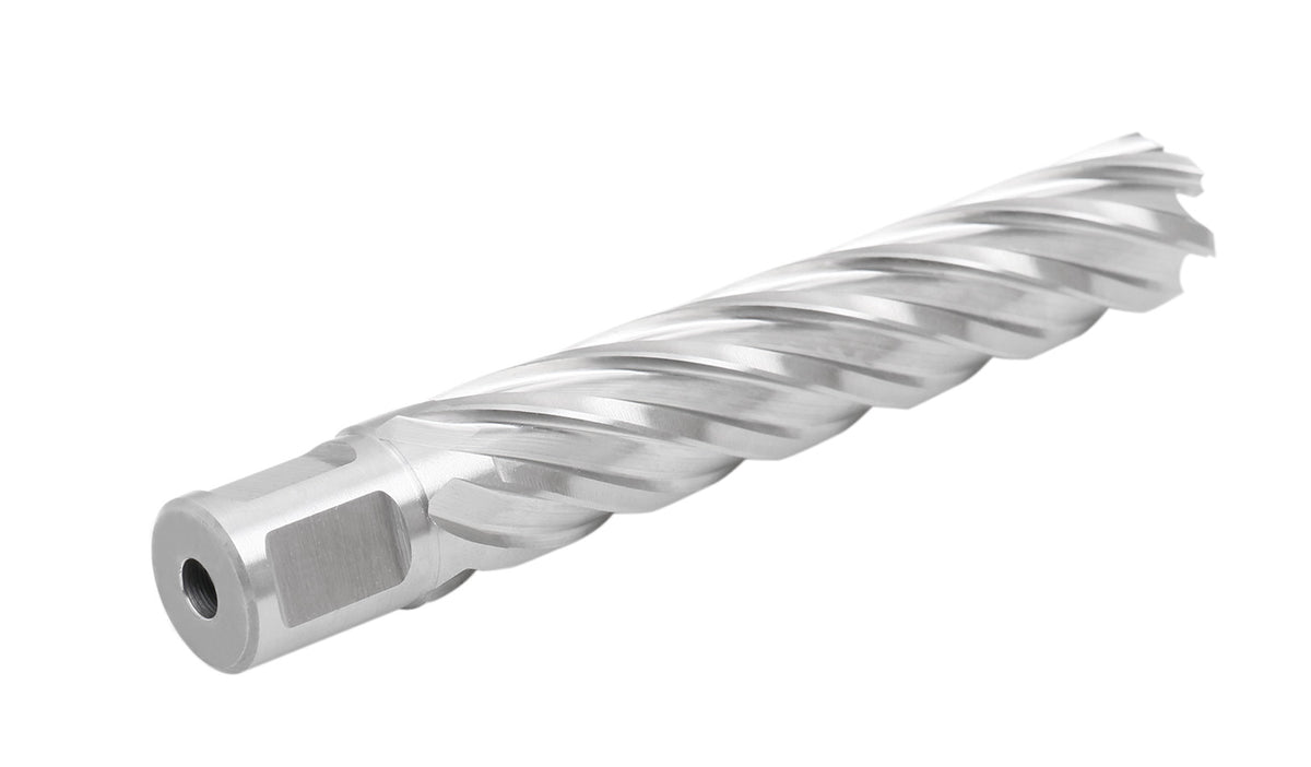Accusize Industrial Tools 13/16" Cutting Dia x 4" Cutting Depth with 3/4" Weldon Shank High Speed Steel Slugger Cutter, CBN Ground, 2084-2018