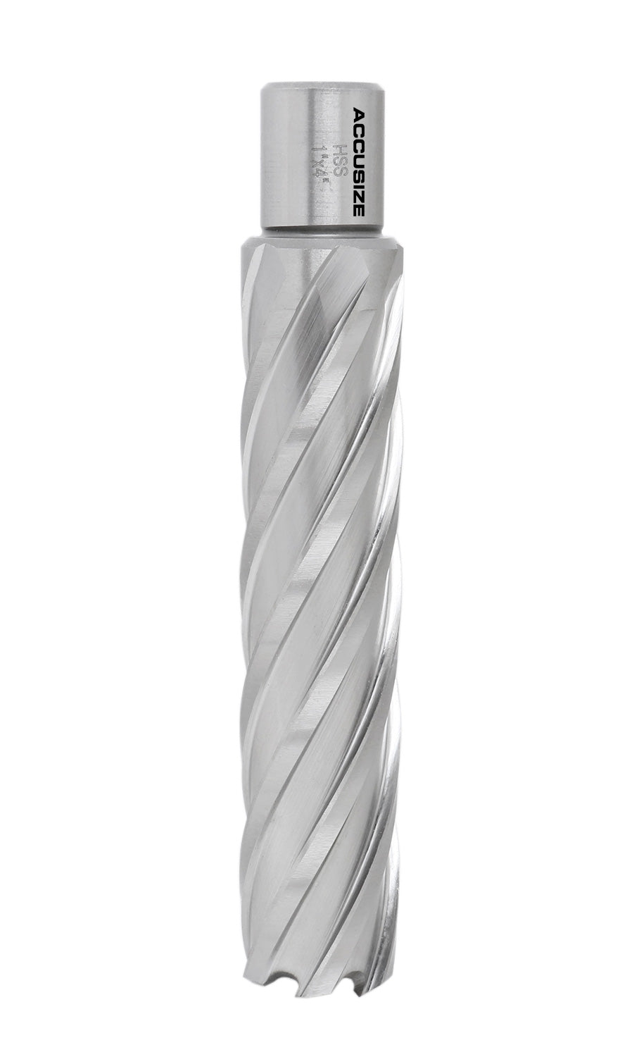 Accusize Industrial Tools 1" Cutting Dia x 4" Cutting Depth with 3/4" Weldon Shank High Speed Steel Slugger Cutter, CBN Ground, 2084-2021