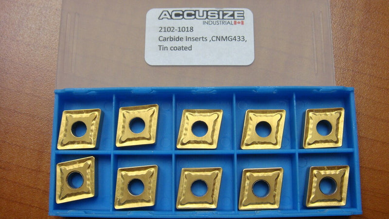 CNMG433, Carbide Inserts, Tin Coated, 10 Pcs/Set