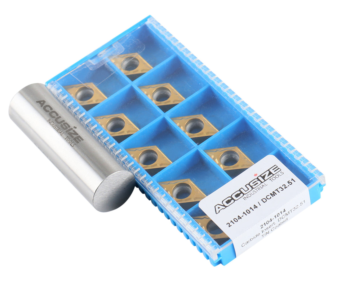 DCMT Inserts en carbure revêtus de Tin, 10 pièces/boîte